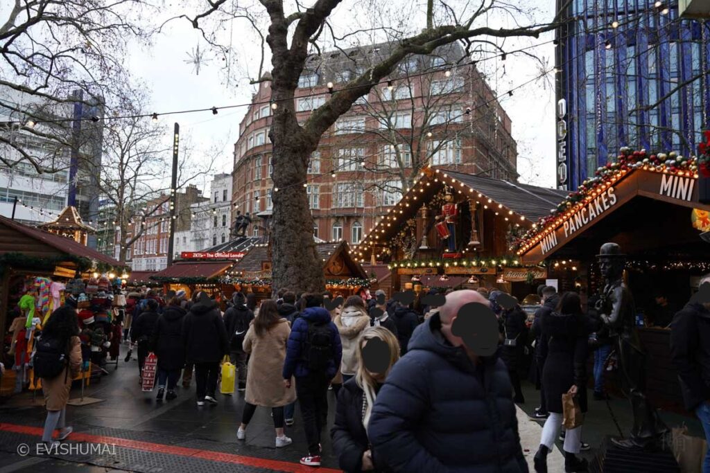 ロンドンのクリスマスマーケット(レスタースクウェア)